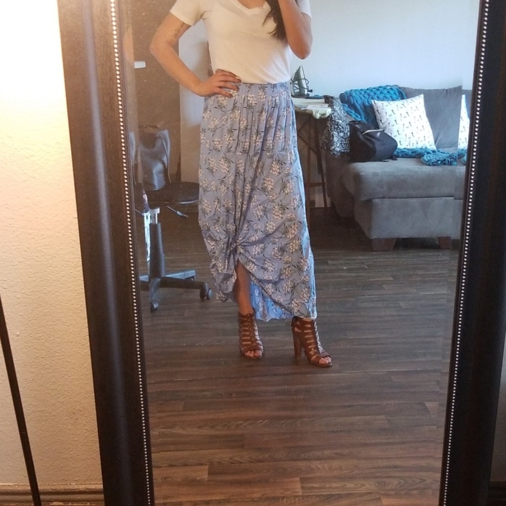 Floral maxi skirt